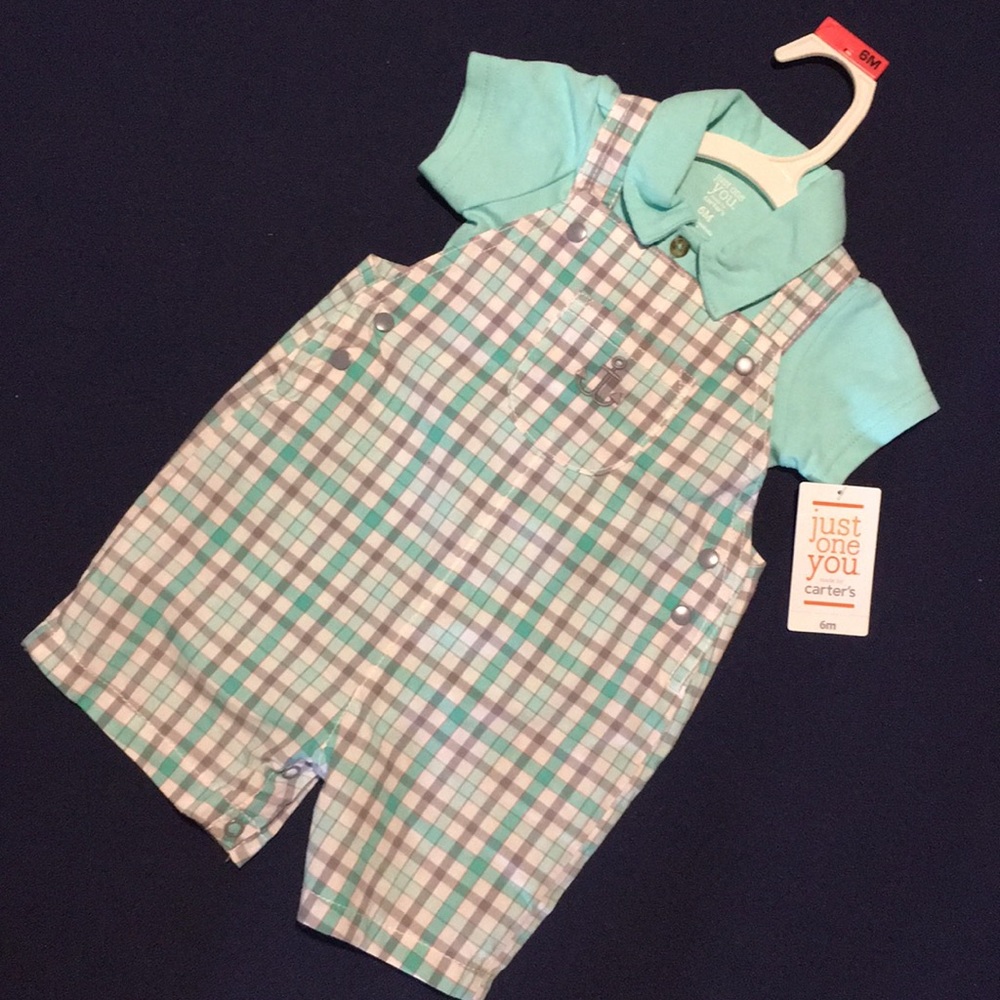 Baby boy overalls set